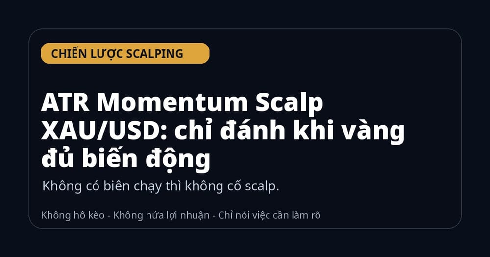 ATR Momentum Scalp XAU/USD: chỉ đánh khi vàng đủ biến động