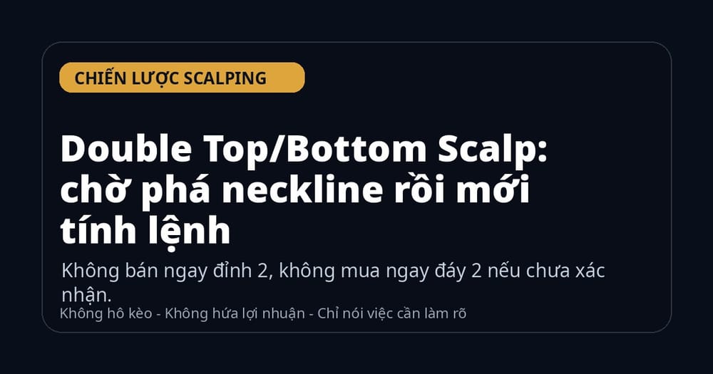 Double Top/Bottom Scalp: chờ phá neckline rồi mới tính lệnh