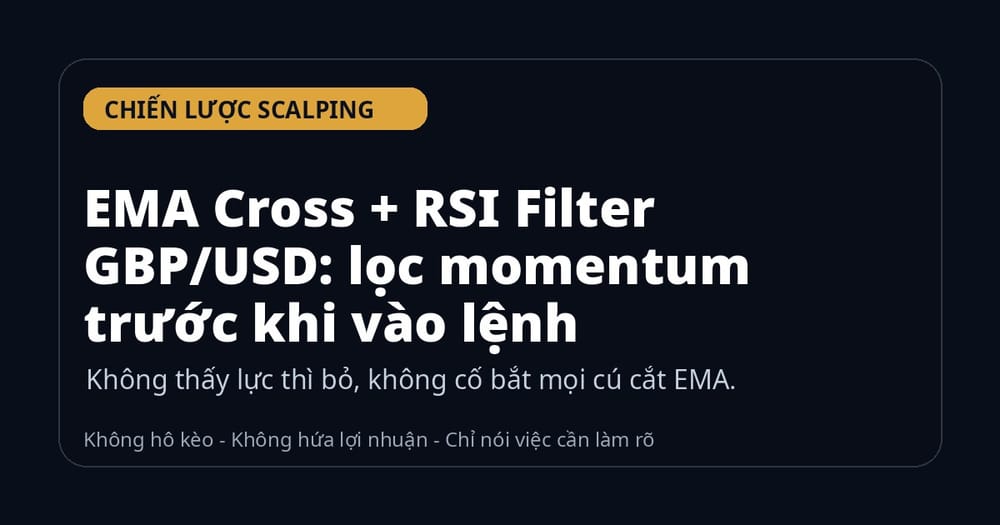 EMA Cross + RSI Filter GBP/USD: lọc momentum trước khi vào lệnh