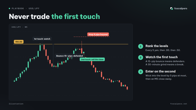 Diagram: Never trade the first touch